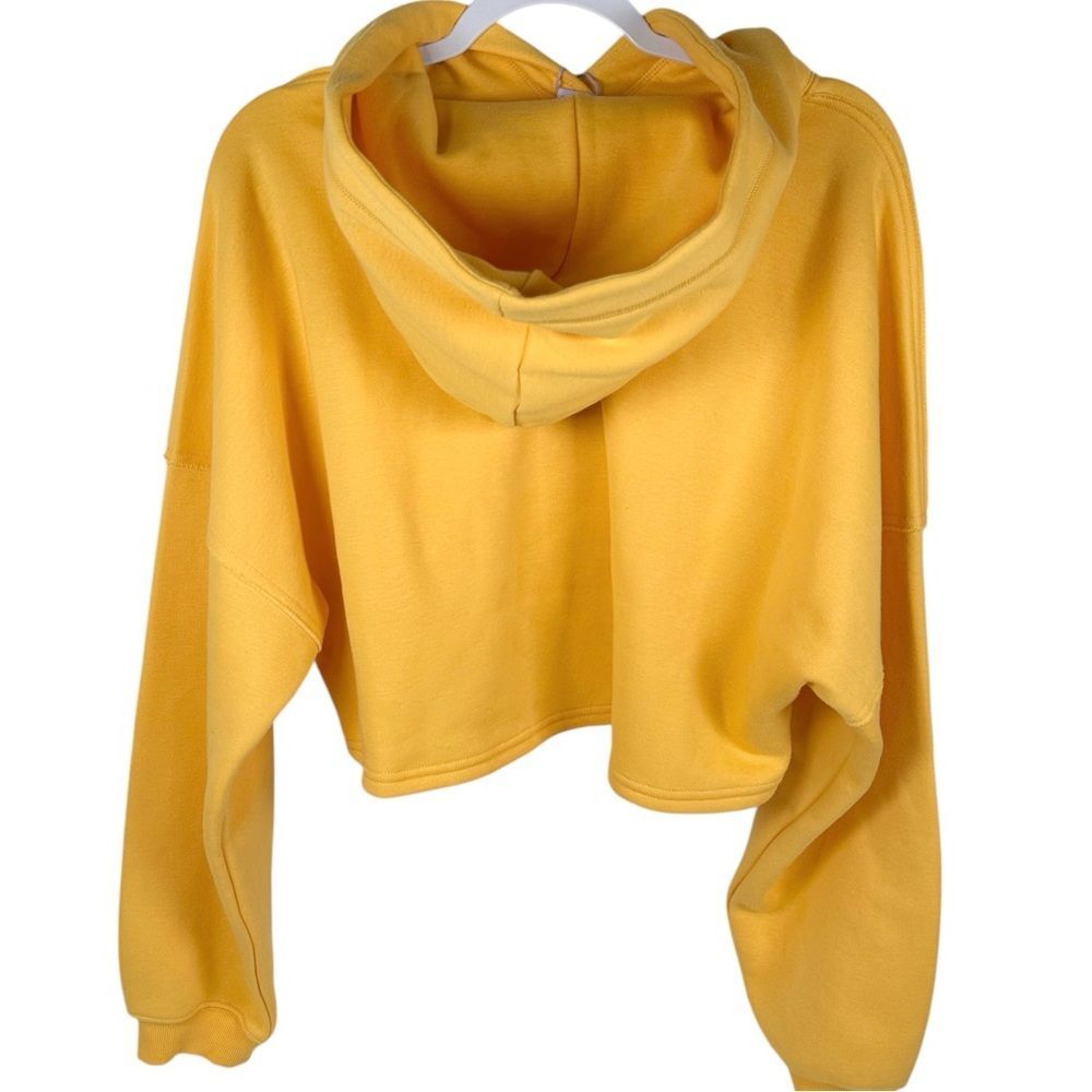 Savage x Fenty Yellow Essential Cropped Pullover Hoodie Womens Size XL 14-16 NWT - Picture 3 of 7